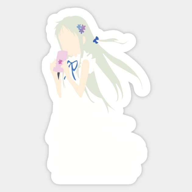 Menma Minimalist Sticker by KokoroPopShop